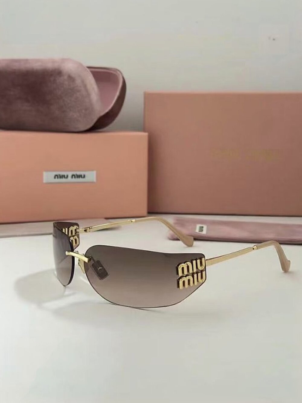 MIU MIU MUA51S Gold Women's Sunglasses